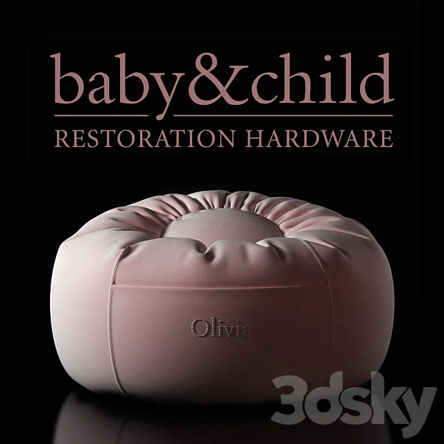 RH POUF OLIVIA 3D Model