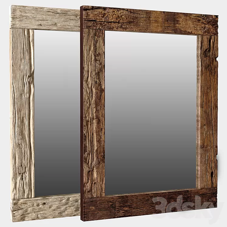 RH Reclaimed Railroad Ties Mirror 3D Model