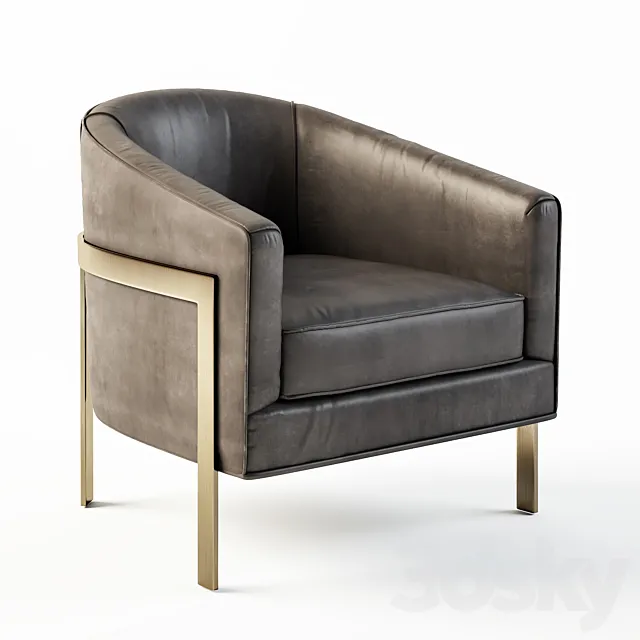 RH REGINALD LEATHER CHAIR 3DModel