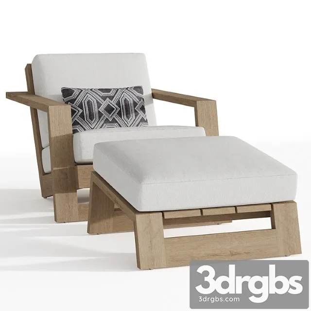 Rh reyes teak lounge chair