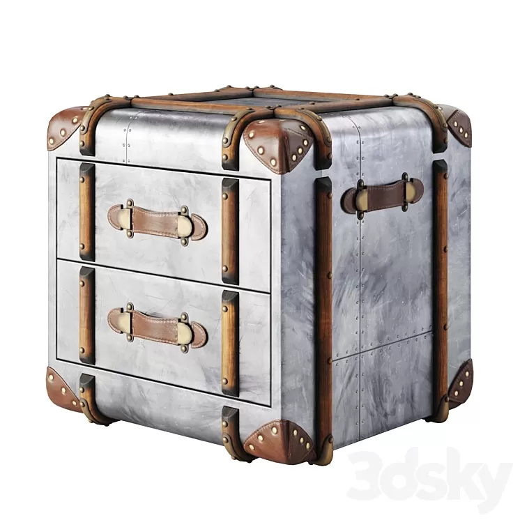 RH Richards Trunk 2-Drawer Cube 3D Model