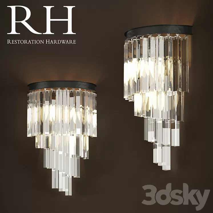 RH Sconce HELIX GLASS SCONCE 3D Model