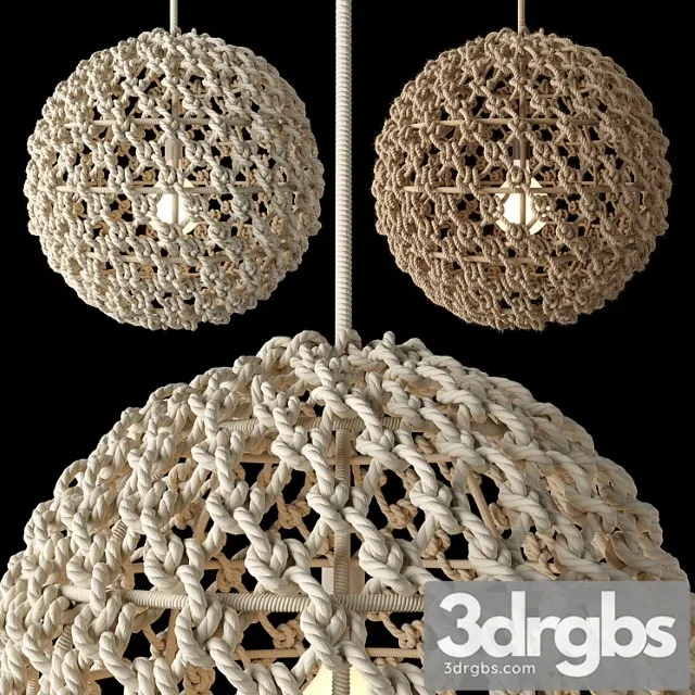 Rh small rope pendant 3D Model Free