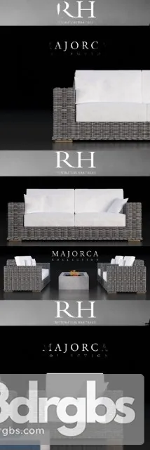 RH Sofa Grey 01 3D Model Free
