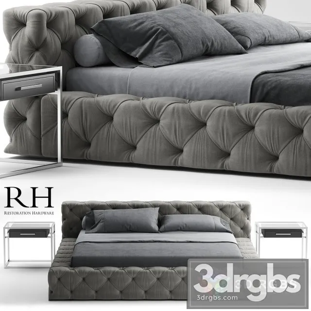 RH Soho Bed 3D Model Download