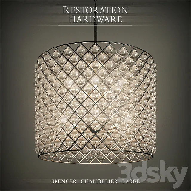 RH Spencer Chandelier 3D Model