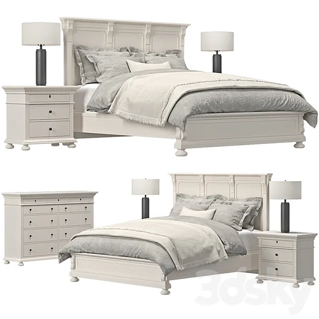 RH - St. James Panel Bed 3D Model