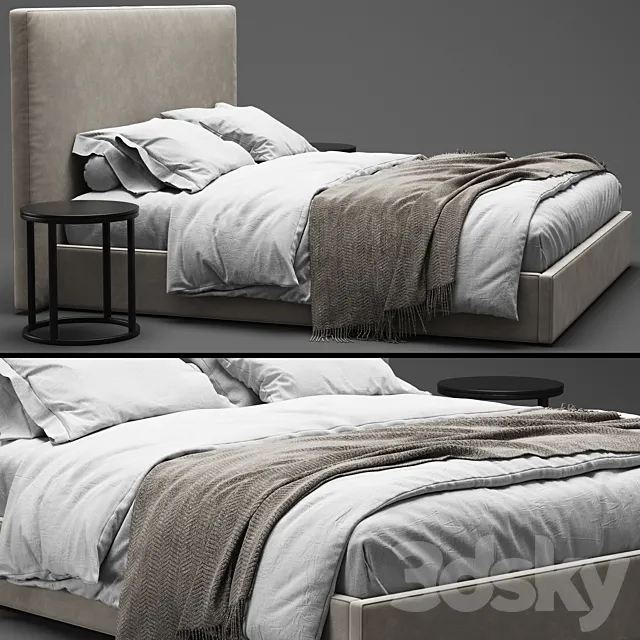 RH Sullivan Fabric Bed 3D Model