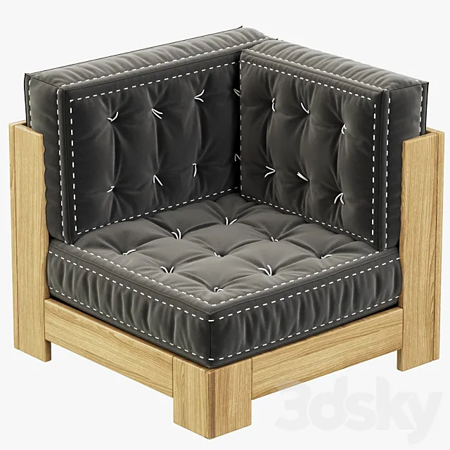 RH Teen Callum Corner Chair 3D Model