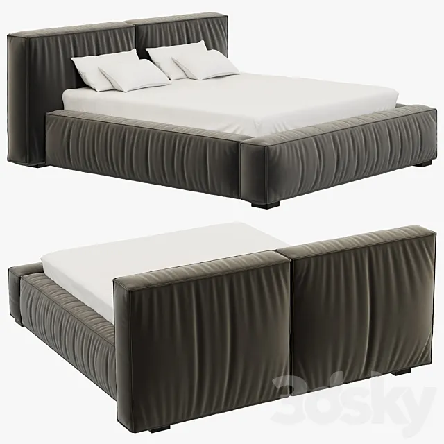 RH Teen Sona Upholstered Platform Bed 3D Model