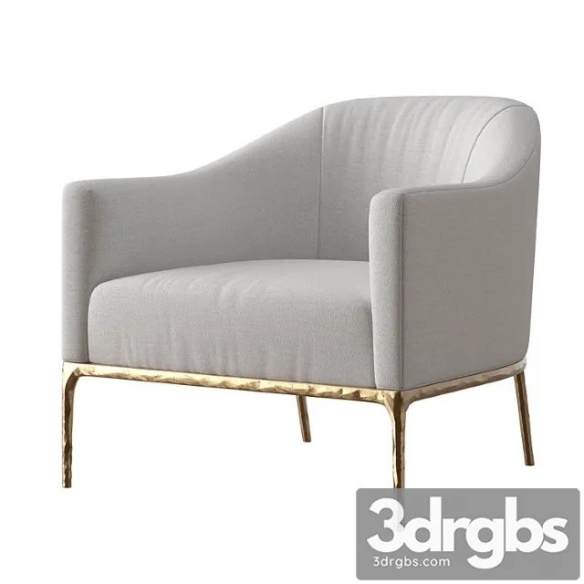 Rh thaddeus barrelback slope armchair