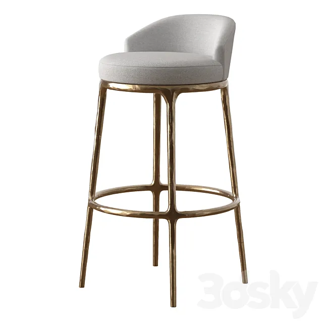 RH THADDEUS FABRIC SWIVEL BARSTOOL Free Download