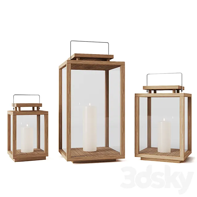 Rh Treviso Teak Lantern 3DModel