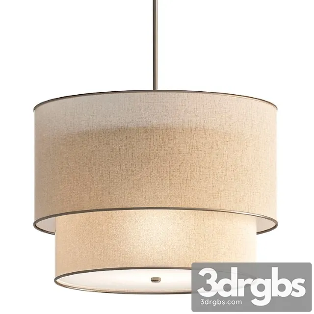 Rh two-tier round shade linen 3D Model Download