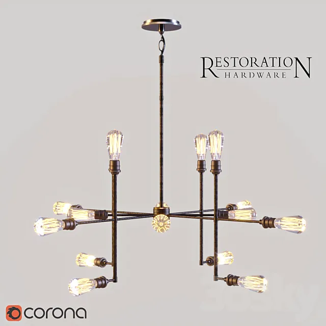 RH VARICK CHANDELIER 43 3DModel
