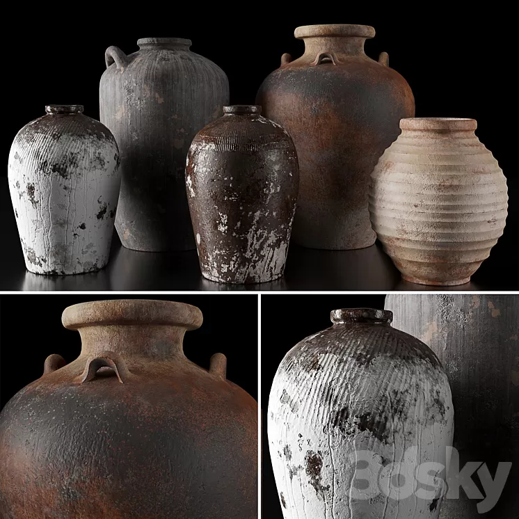 Rh vases collection 3D Model