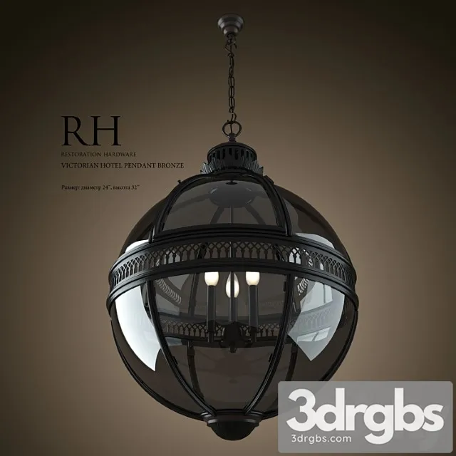 Rh Victorian Hotel Pendant Bronze 3D Model Free