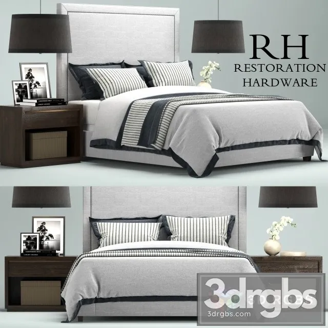 RH Wallace Bed 3D Model Free