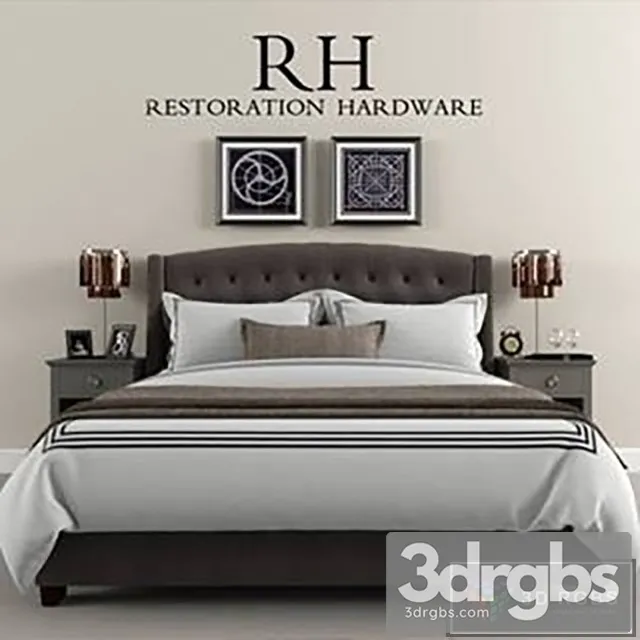 RH Warner Bed 3D Model Free