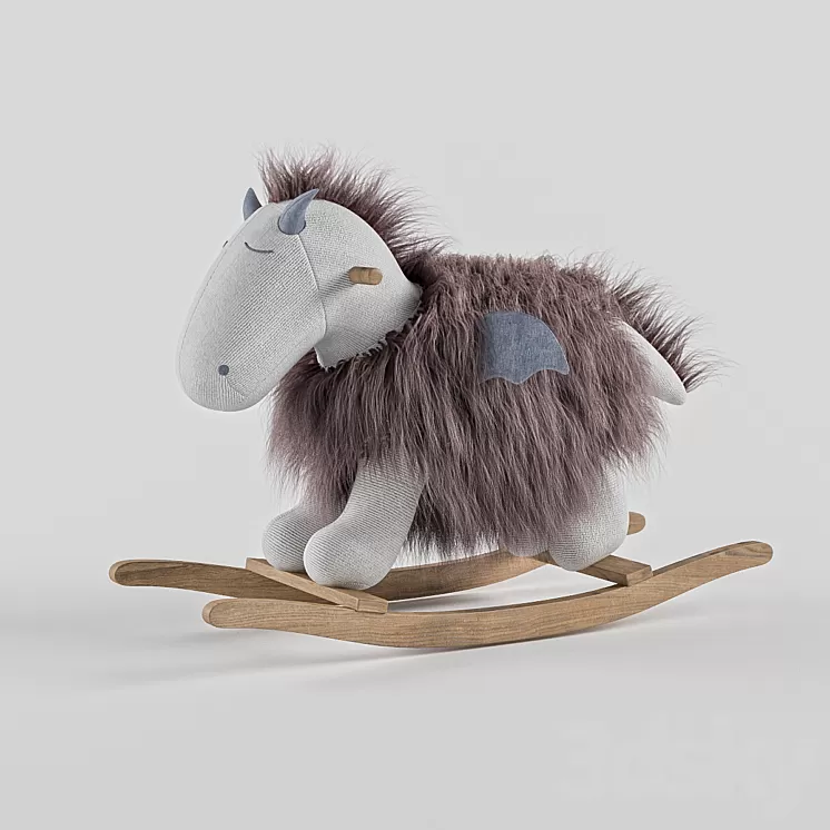 RH Wooly Plush Rocking Animal - Dragon