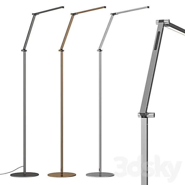 RH - Z Bar LED Task Floor Lamp 3D Model