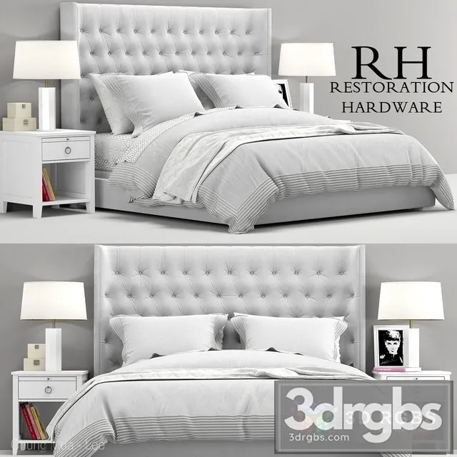 RH Zadie Bed 3D Model Free