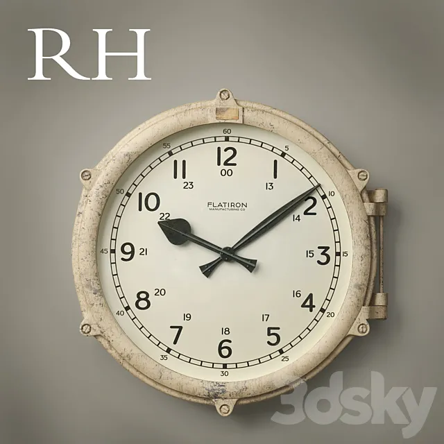 RH_1930S BARGE CLOCK 3D Model