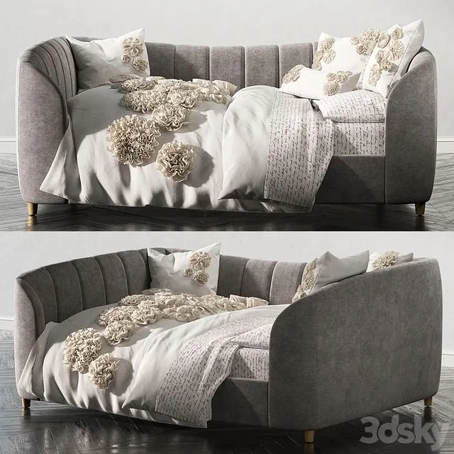 RH_VALENTINA VELVET FULL DAYBED 3D Model