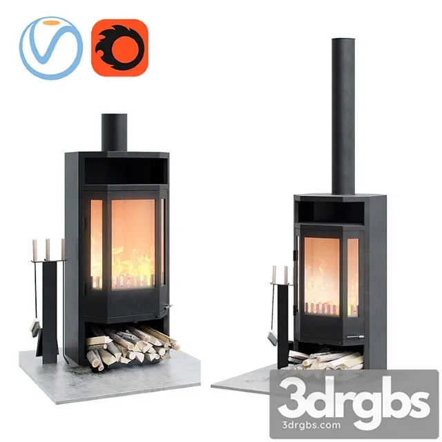 Rhine Burning Stove Meta 3D Model Free