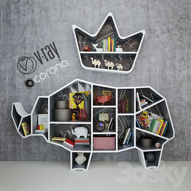 Rhino Bookshelf 3DModel