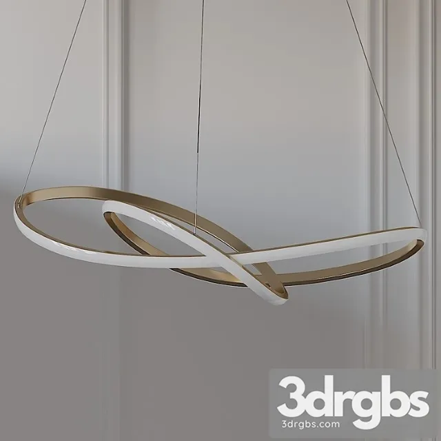 Ribbon led ceiling pendant by heal& 3D Model Download