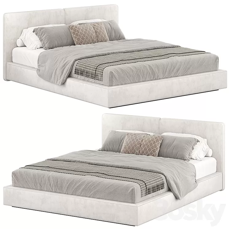 Richard bed by B&B italia 3D Model Free