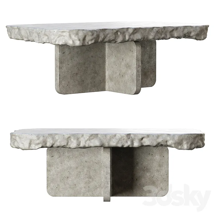Richard concrete table by Bpoint 3D Model Free
