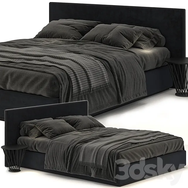 Richard gray bed 3D Model