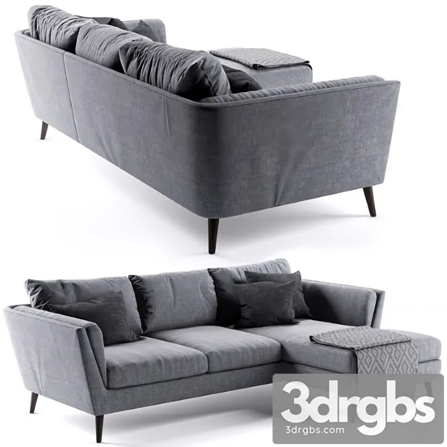 Richmond corner sofa rosa and gray 2 3D Model Free