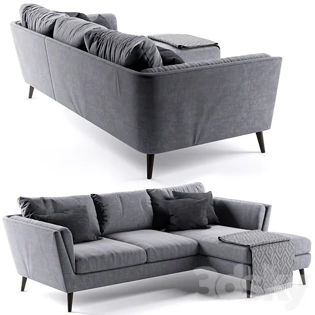 Richmond Corner Sofa rosa and gray 3D Model