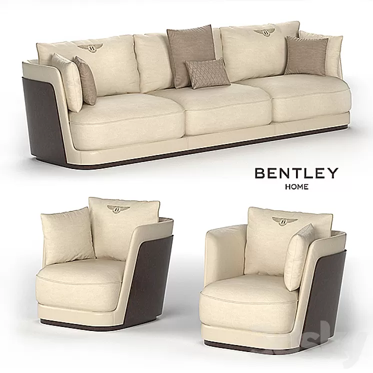 Richmond Sofa - Armchair Bentley Home 3D Model Free