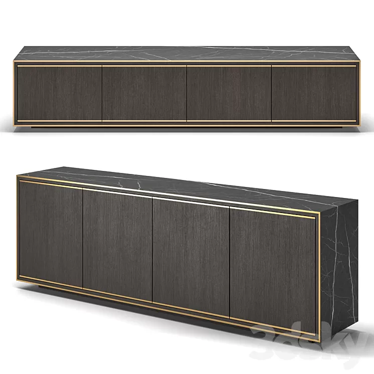 Rick Sideboard Marble by Laskasas 3D Model