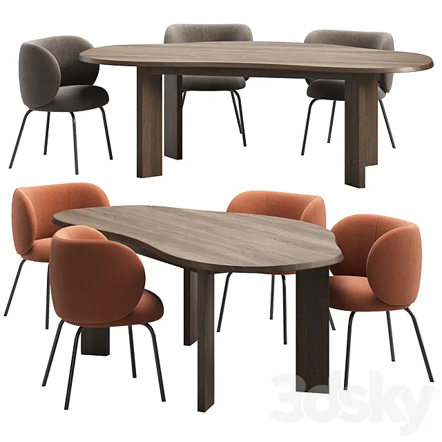 Rico Dining Set by Ferm Living 3D Model