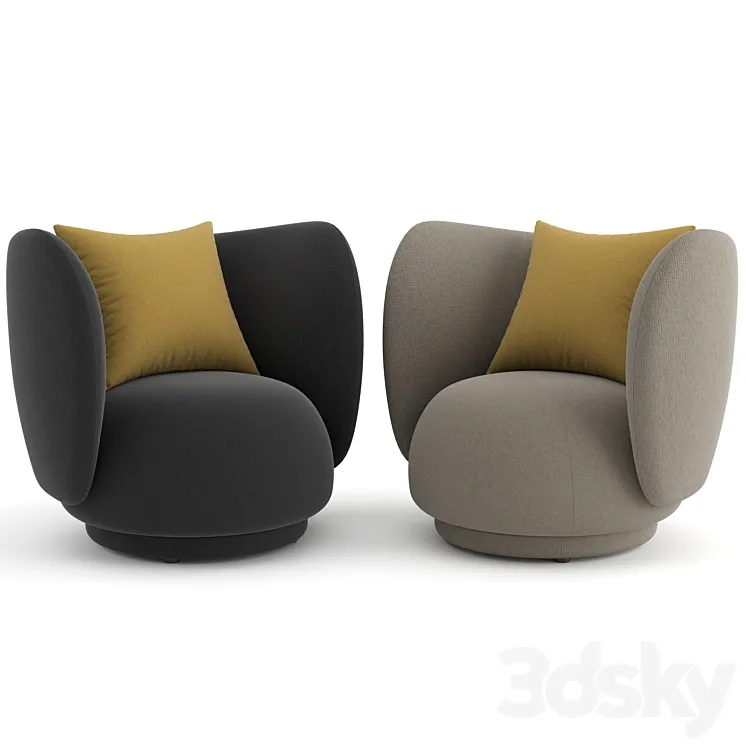Rico Lounge Chair By ferm Living 3D Model Free