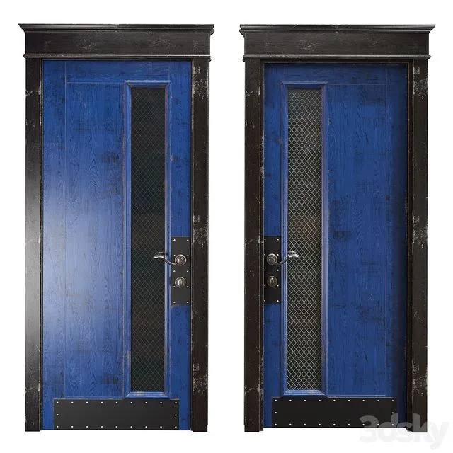 RIDS2.0 Blue black Loft door 3D Model
