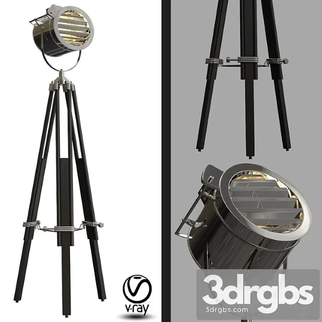 Riflettore floor standing light 3D Model Free