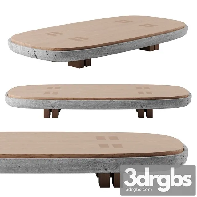 Rift Coffee Table Stone By Andy Kerstens 3D Model Free