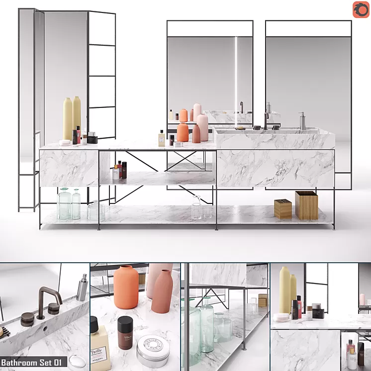 RIG Modules - Bathroom with Decor Set 01