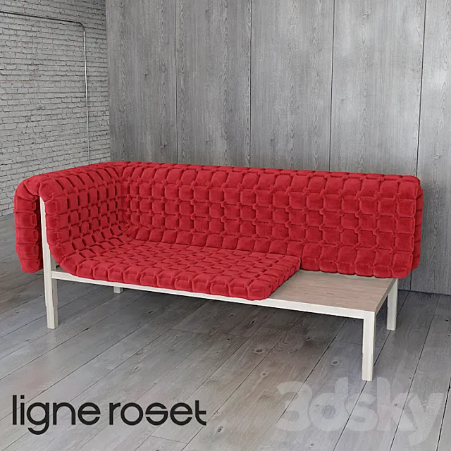 Right or Left-Arm Sofa with Table (RUCHÉ) 3DModel