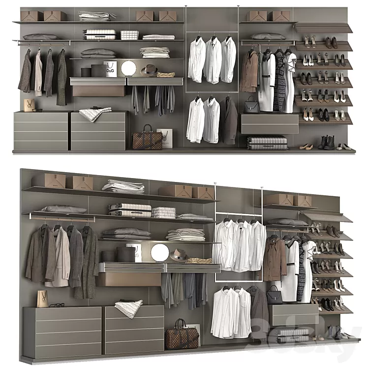 Rimadesio Abacus Walk-in Closet 1 3D Model