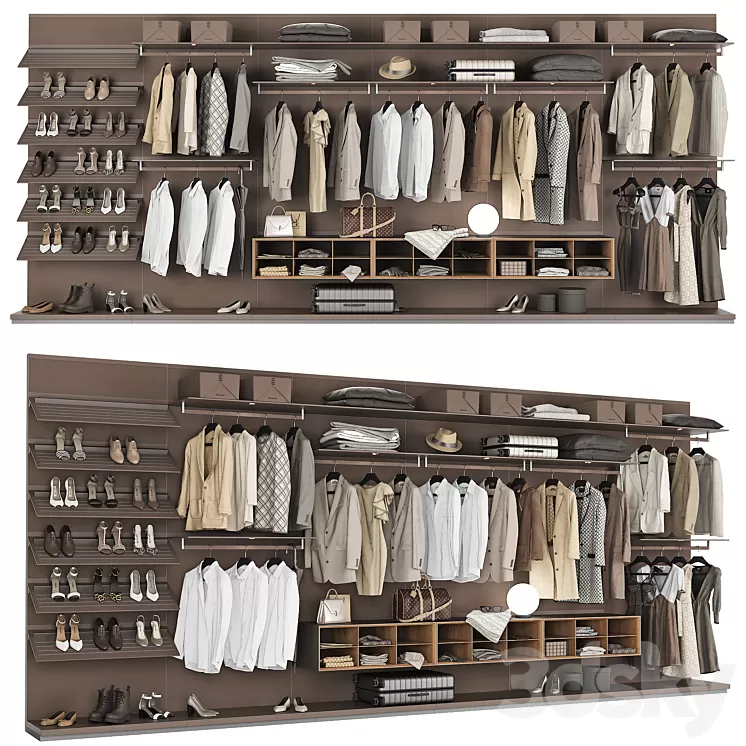 Rimadesio Abacus Walk-in Closet 3 3D Model Free