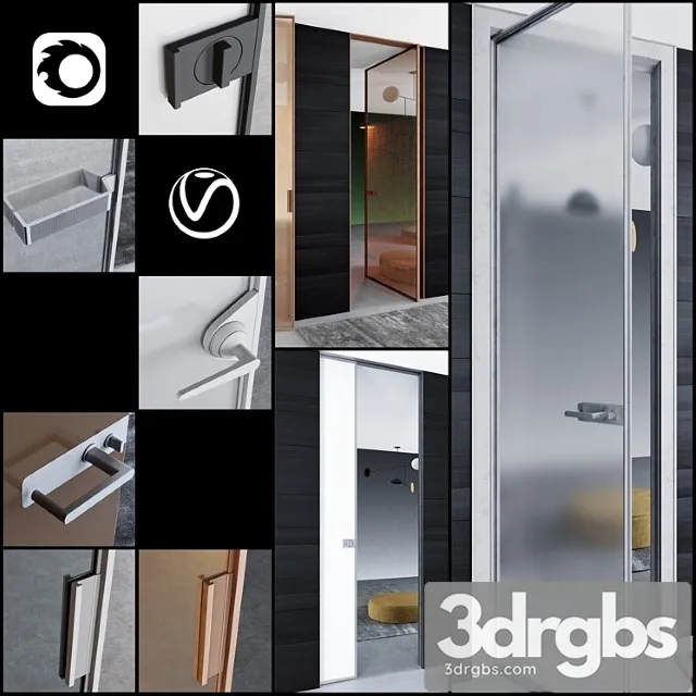 Rimadesio doors zen   doors for office and home_1 3D Model Free