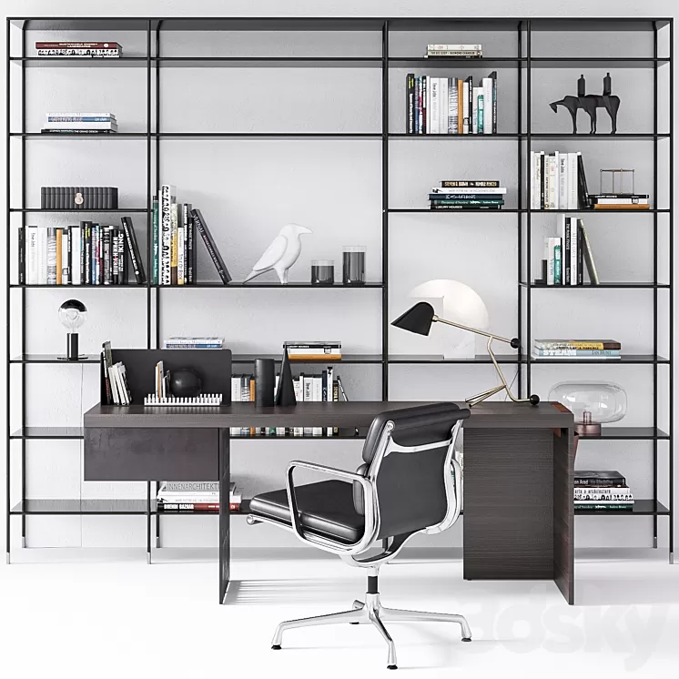 Rimadesio Molteni & C Vitra Workplace set 3D Model
