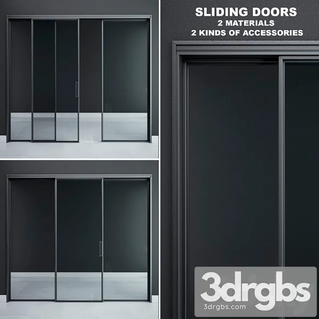 Rimadesio velaria sliding doors 3D Model Free